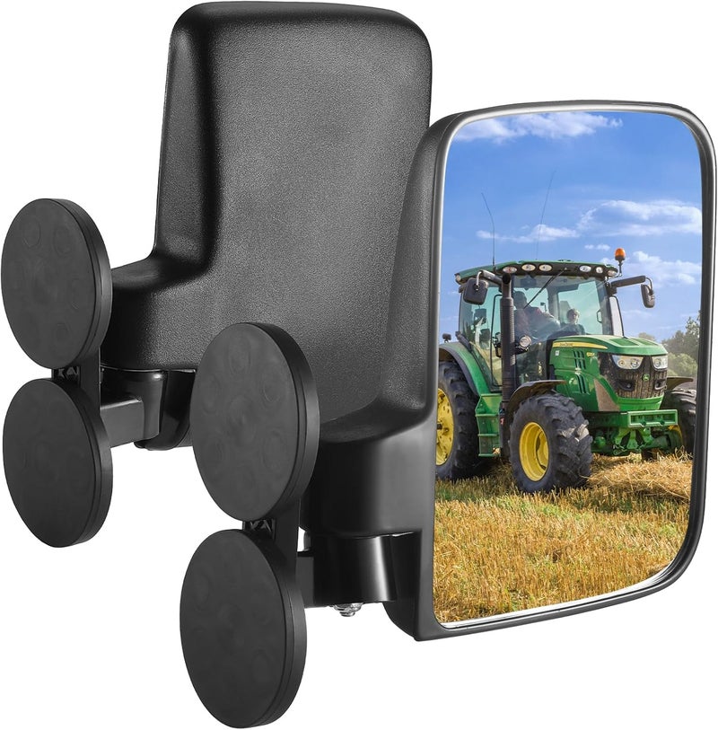 OFIG Universal Magnetic Tractor Mirrors, Side Mirrors for Tractors, Golf Carts, Forklifts, Lawn Movers, Small Dozers, Compatible with John Deere, Kubota B BX Mahindra Tractor Accessories - Image 1